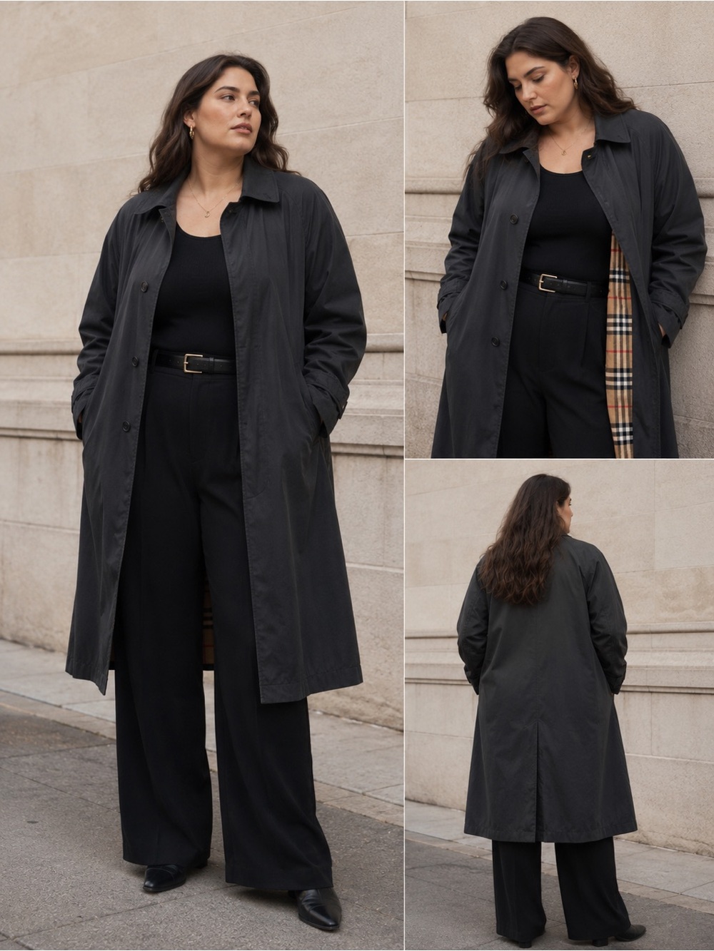 Vintage Burberry London Black Trench Coat – Unisex Style
